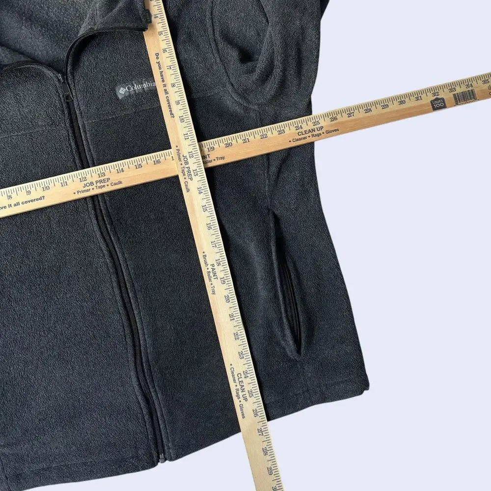 Columbia XL Outdoor Fleece Jacket Charcoal Gray Full Zip Classic